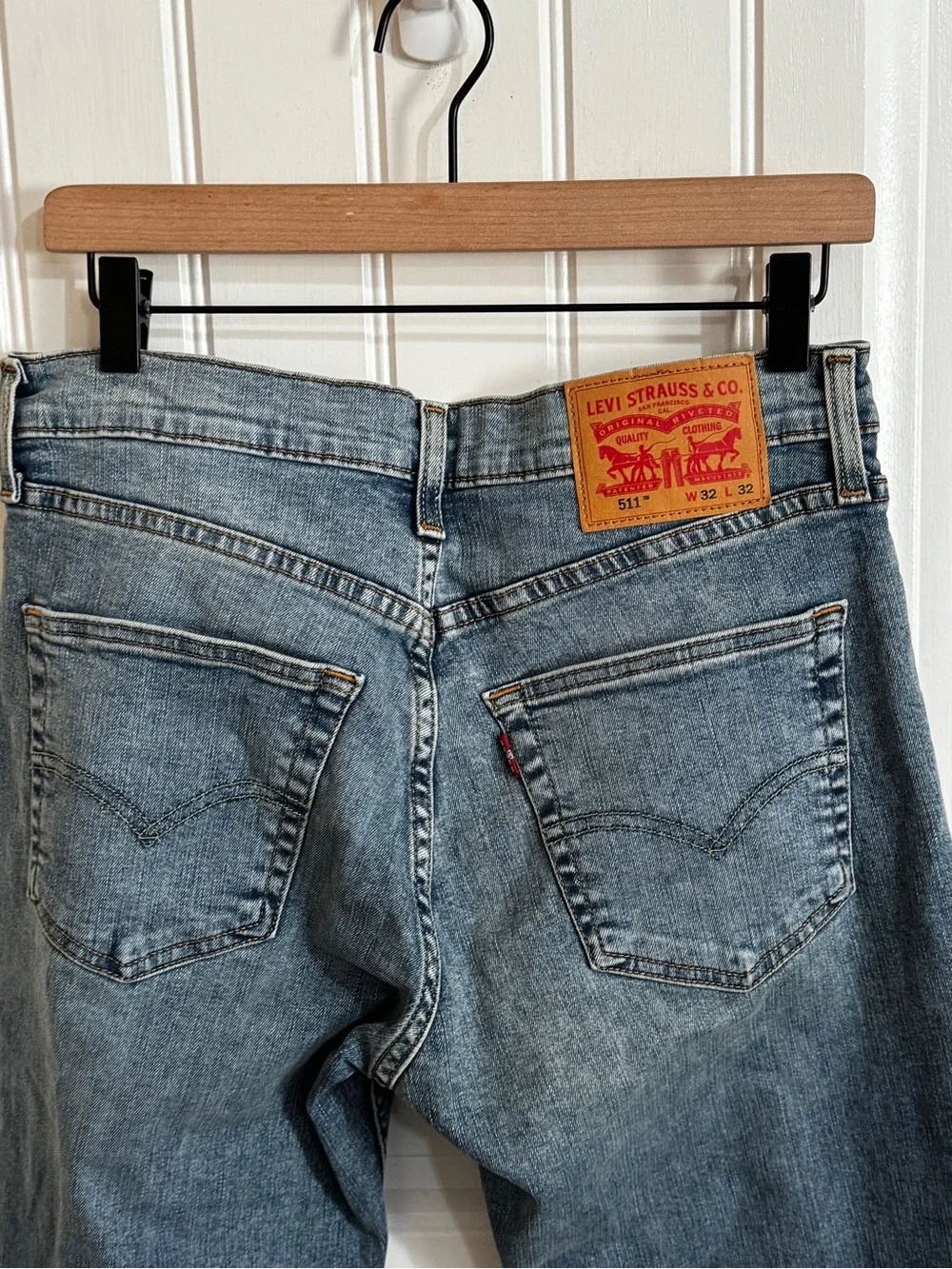 Levi’s 511 Men’s Slim Fit Jeans 32x32 Pickles Light Wash Stretch Denim